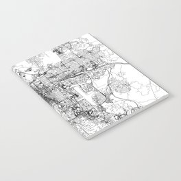 Reno White Map Notebook