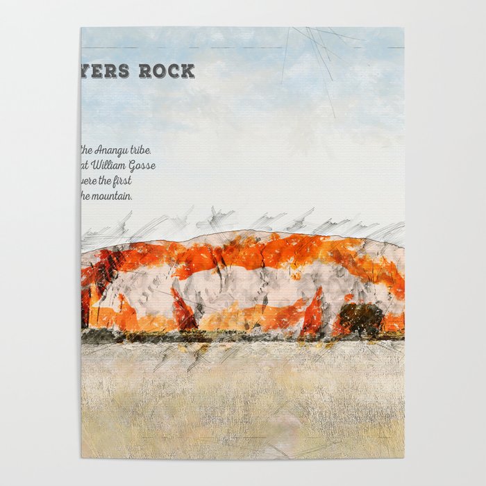 Uluru Ayers Rock Poster By Theodordecker Society6 Uluru Ayers Rock Poster By Theodordecker Society6