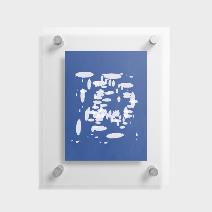 Abstract Splash Navy Blue Floating Acrylic Print