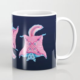Flying Squirrel Totem Coffee Mug | Peace, Flyingsquirrel, Hippie, Squirrel, Patterns, Zentangleanimals, Hotpink, Pink, Trippy, Critter 