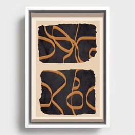 Abstract Line Flow 04 Framed Canvas