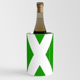 letter X (White & Green) Wine Chiller