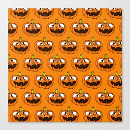 Halloween Pumpkin Background 14 Canvas Print