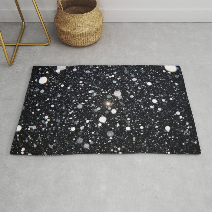 Moon in a snowstorm Rug