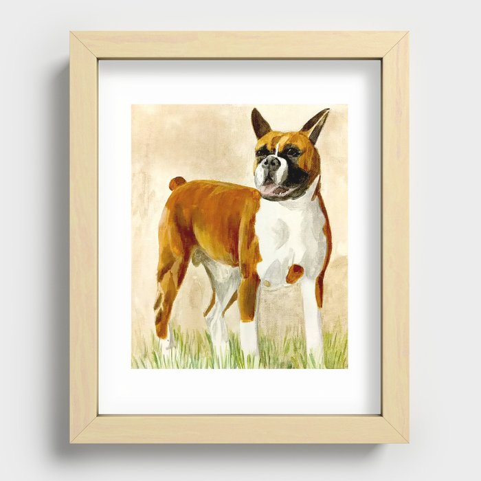 Boxer Dog Playful Guardian Recessed Framed Print