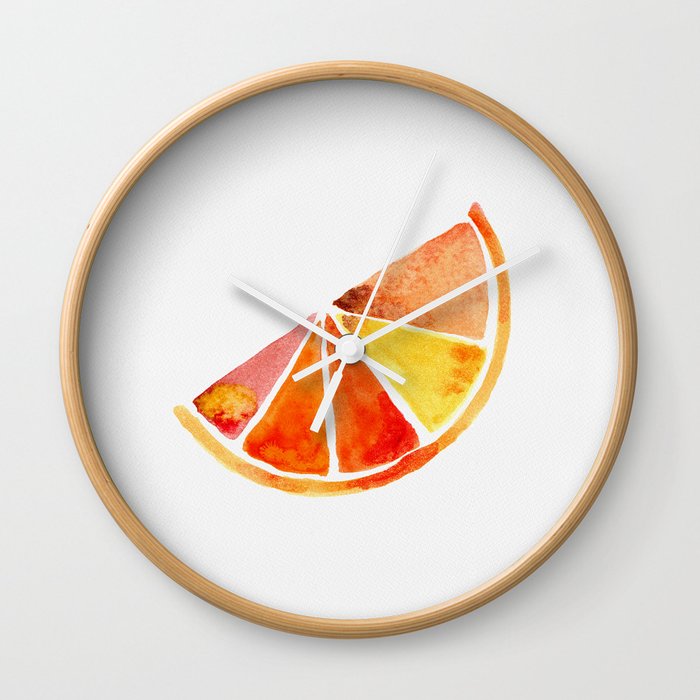 Orange slice Wall Clock