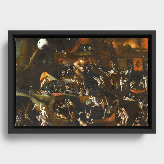 Hieronymus Bosch The Harrowing of Hell Framed Canvas