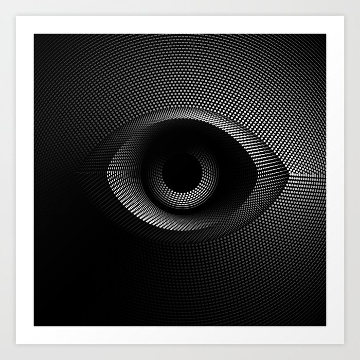 Black Holes / eye Art Print