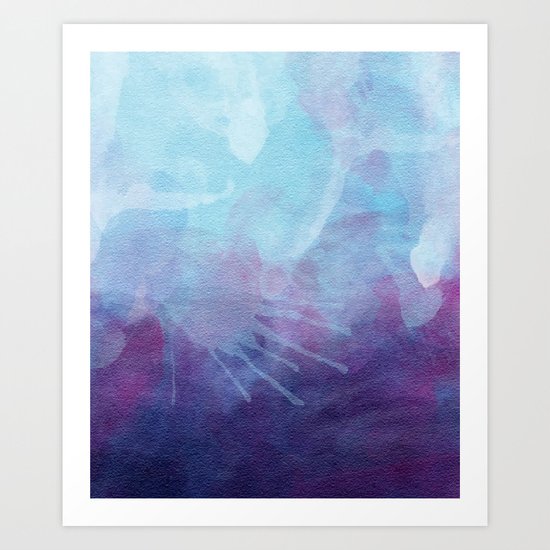 Blue Watercolor I Art Print