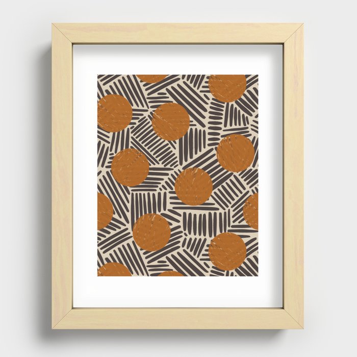 Neutral Abstract Pattern #2 Recessed Framed Print