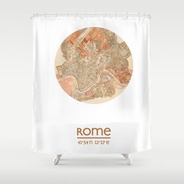 ROME ITALY - city poster - city map poster print Shower Curtain