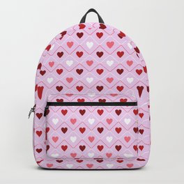 Valentines - Pink Heart Pattern Backpack