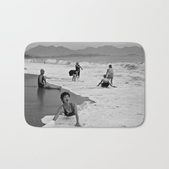 Bathing Woman in Vietnam - analog Bath Mat