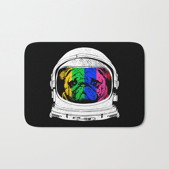 Astronaut Pug Bath Mat