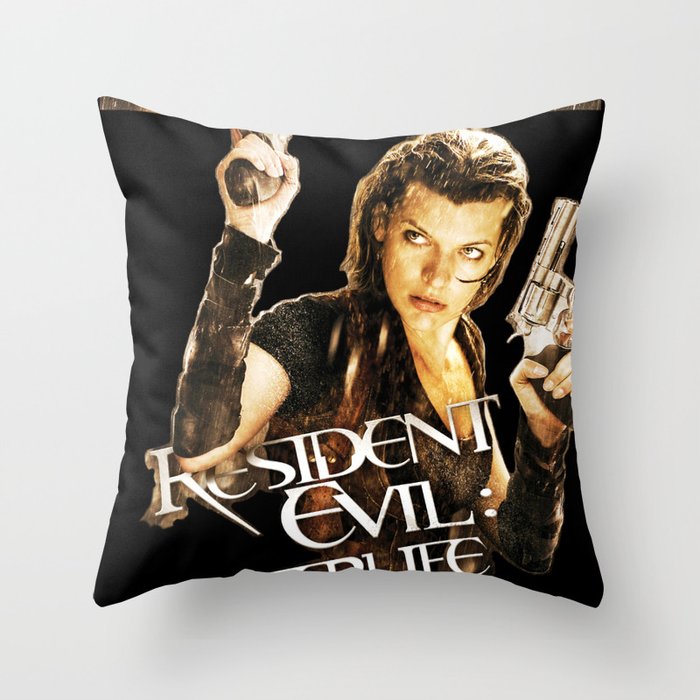 Milla Jovovich Resident Evil Afterlife Throw Pillow