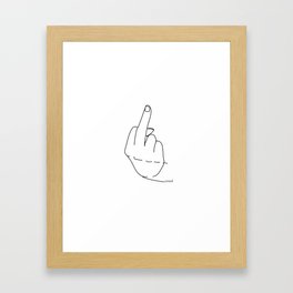 middle finger Framed Art Print