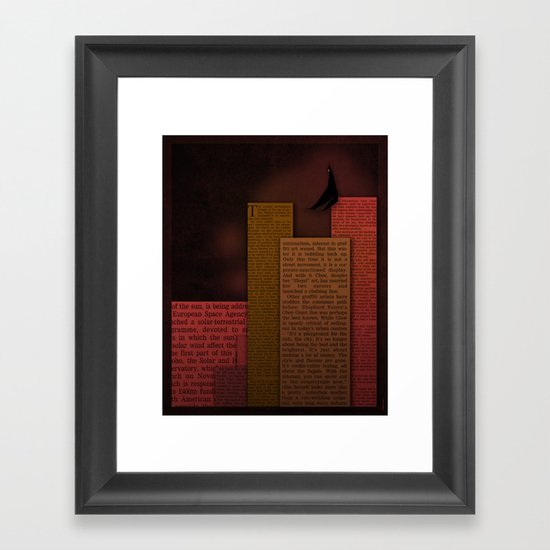 PAPER HEROES - Gotham Framed Art Print