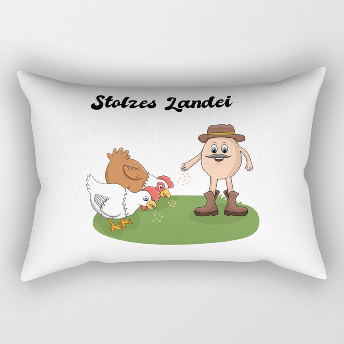 Stolzes Country Egg - Feed Chickens Rectangular Pillow