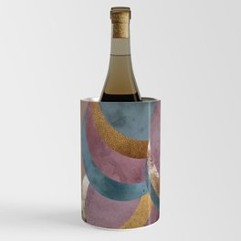 Geometric Circles with Gold Details Wine Chiller