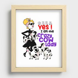 Cow Recessed Framed Print