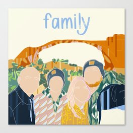 F is for Family Canvas Print