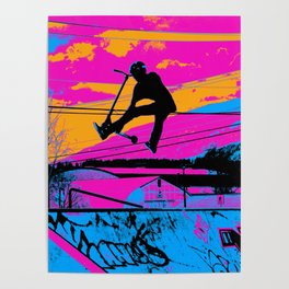 Lets Fly!  - Stunt Scooter Poster