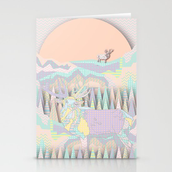 Deer Forest Stationery Cards