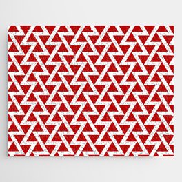 Red Abstract Seamless Triangle Pattern Jigsaw Puzzle