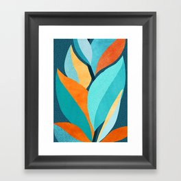 Abstract Tropical Foliage Framed Art Print
