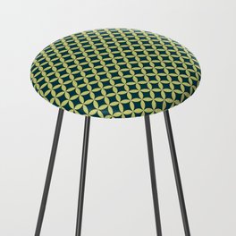 Geometric Circles Blue and Green Counter Stool