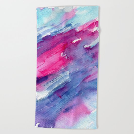 Melting colors || watercolors Beach Towel