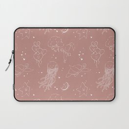 Affirmation Characters Pattern - Pink Laptop Sleeve