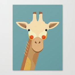 Giraffe, Animal Portrait Canvas Print