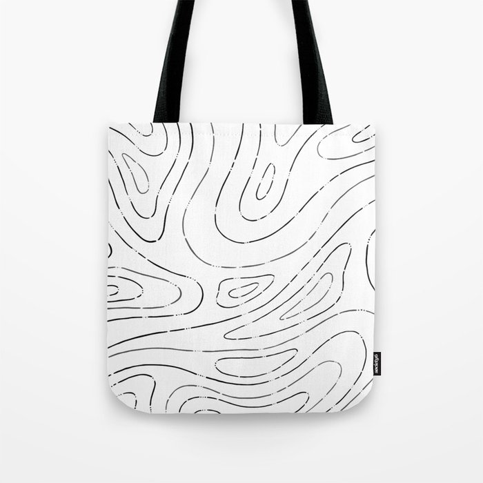 Abstract Topographic Pattern. Digital Illustration background Tote Bag
