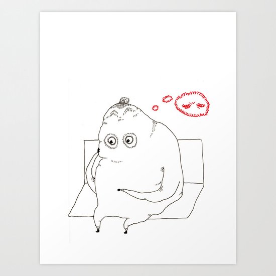 Thinking Art Print