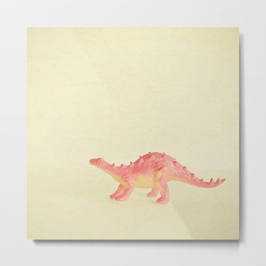 Pink Dinosaur Metal Print