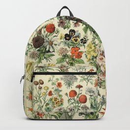 Adolphe Millot Vintage Fleurs Flower 1909 Backpack