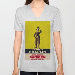 Charlie Chaplin V Neck T Shirt