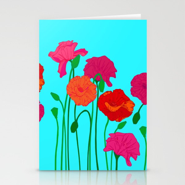 All the Poppies Stationery Cards