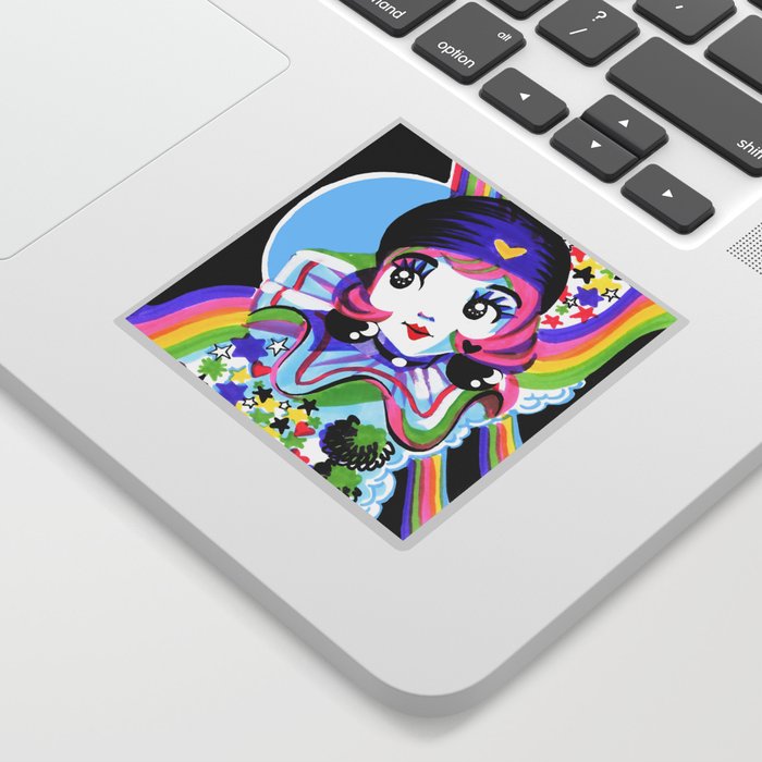 Pierette Rainbow in the Dark Sticker