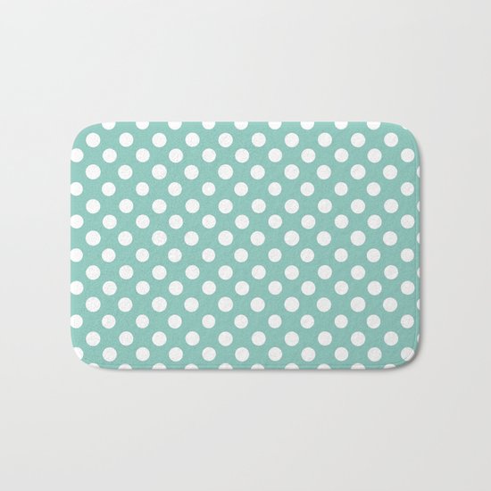 Beautiful HOME- Girls just wanna have dots - turquoise Bath Mat
