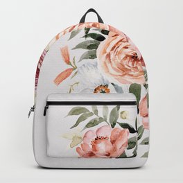 Muted Peonies and Poppies Backpack