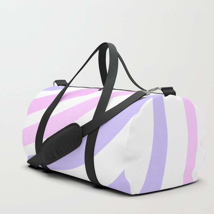 Pastel Purple and Pink Wavy Stripes Duffle Bag