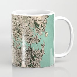 Sydney City Map of Australia - Vintage Coffee Mug
