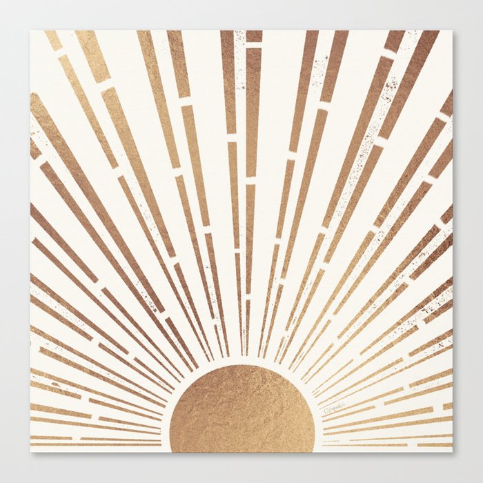 Sun Shines Inside you-Gold Edition Canvas Print