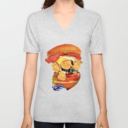 Burger & Roses · Yellow B V Neck T Shirt