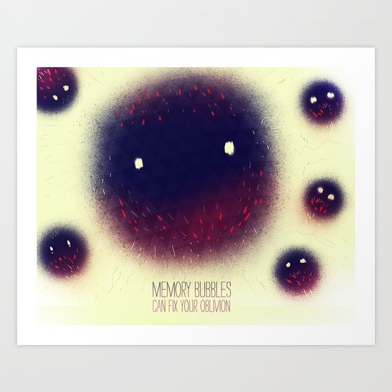 Memory Bubbles Art Print
