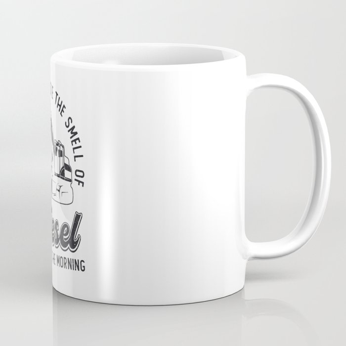 I Love The Smell Excavator Construction Worker Coffee Mug