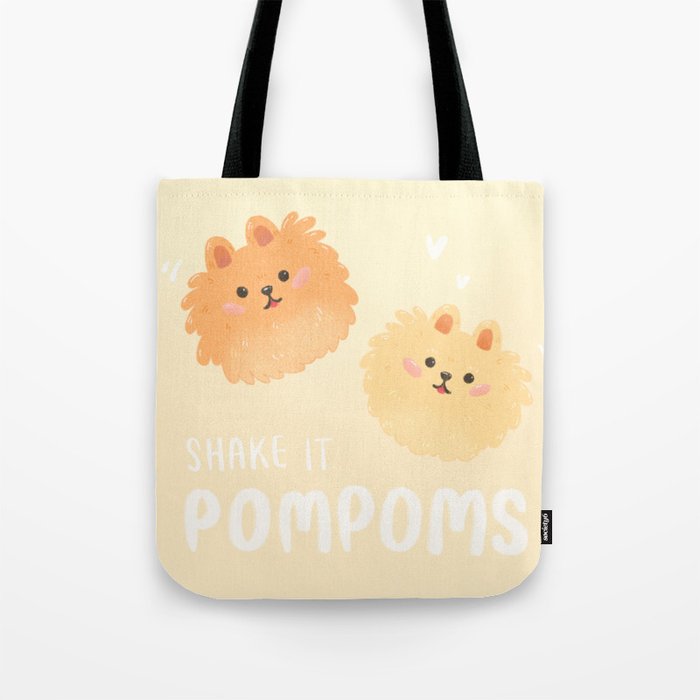 Pomeranian pom poms Tote Bag