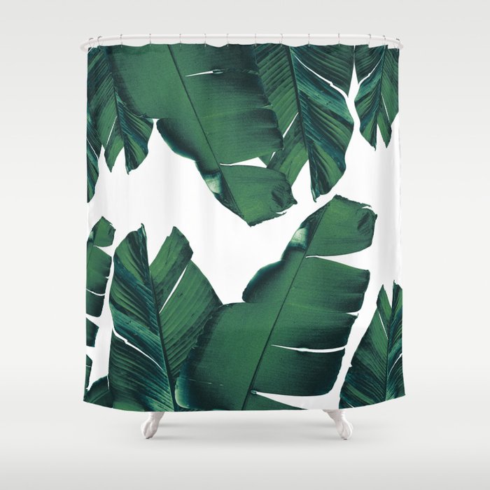 Banana Leaves Tropical Vibes #5 #foliage #decor #art #society6 Shower Curtain